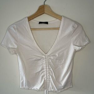 White crop top